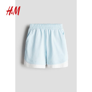 H&M2024夏季童装男童COOLMAX短裤1234654 深蓝色 120/53
