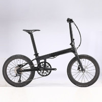 VIQI 微骑碳纤维折叠自行车成人超轻喜玛诺变速20寸9速油刹轻便通勤 可升级43mm碳纤维刀圈
