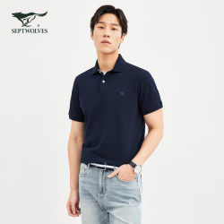 septwolves七匹狼短袖t恤男夏季多彩抗皱易打理弹力商务休闲翻领polo
