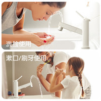 HUIDA 惠达 洗脸盆抽拉式冷热水龙头白色台盆浴室洗手面盆龙头家用卫生间