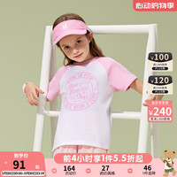 PawinPaw卡通小熊童装2024年夏季男女童短袖 T Pink粉红色/25 100