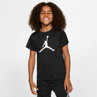 耐克（NIKE）Jordan儿童DRI-FIT幼童T恤速干舒适圆领HA2892 023黑 M