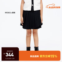 little MO&Co.速干 little moco童装24夏装女童不对称百褶裙运动半身短裙 黑色 130/56