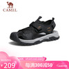 CAMEL 骆驼 男士户外休闲运动凉鞋包头软底洞洞沙滩鞋 G13M076014 黑色 43 黑色包头