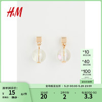 H&M 春季时尚饰品 吊坠耳环1092125 金色 均码
