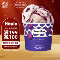 哈根达斯 Haagen-Dazs）蓝莓香草味高定马卡龙冰淇淋100ml杯