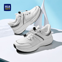 HLA 海澜之家 男女同款透气网面飞织鞋运动休闲鞋HAAXXM2DFI136 白色42