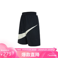 NIKE 耐克 男子运动裤SWOOSH WVN SHORT运动服FB7870-010黑色M码