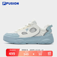 FILA FUSION斐乐潮牌女鞋RAPTURE专业滑板鞋2024夏时尚休闲鞋 奶白/纯蓝-GS 36.5