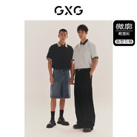 GXG 男装  多色老花满印基础时尚休闲短袖polo衫