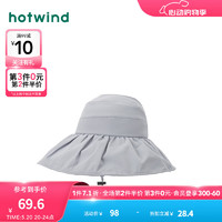 热风（Hotwind）帽子女2024年夏季新款女士大檐纯色百搭度假遮阳防晒帽
