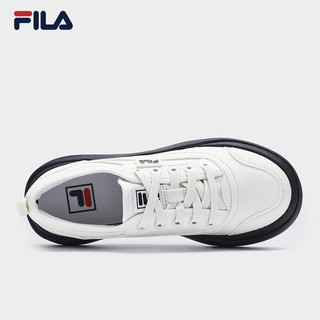 FILA 斐乐女鞋JELLYFISH摩登帆布鞋2024夏季水母鞋休闲鞋 豆腐白-TA 37.5