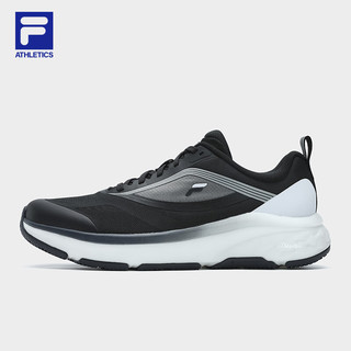 FILA 斐乐男鞋NUVOLE 2路跑鞋2024夏季柔云2跑步鞋运动鞋 黑-BK 40