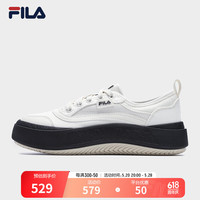 FILA 斐乐女鞋JELLYFISH摩登帆布鞋2024夏季水母鞋休闲鞋 豆腐白-TA 39