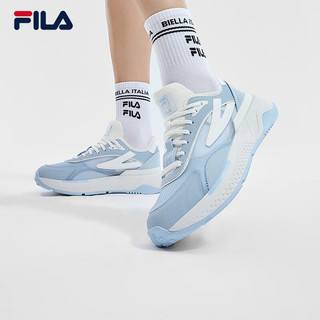 FILA 斐乐女鞋PIONIERE摩登运动鞋2024夏季休闲鞋跑步鞋 淡蓝色/明亮白-BE 36