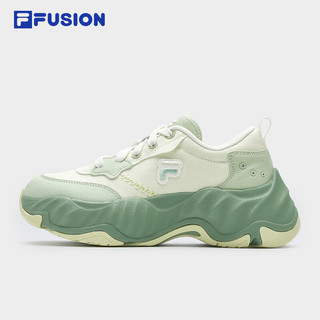 FILA FUSION斐乐潮牌女鞋STARFISH II厚底潮鞋2024夏季帆布鞋 林栖绿/泡沫绿-WF 36