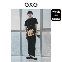 GXG 男装  明线设计商务polo衫男士休闲翻领短袖t恤