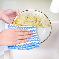 KABAMURA 日本厨房吸水抹布家用不沾油双面洗碗布除尘去污百洁布