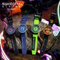 swatch 斯沃琪 瑞士手表男女潮流时尚撞色情侣石英腕表