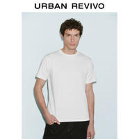 URBAN REVIVO 男装都市休闲简约百搭舒适短袖T恤 UMU440057 本白 M