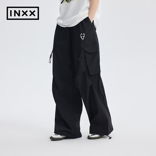 英克斯（inxx）APYD 多色三防休闲裤男女同款直筒裤APE2230776 黑色 XL