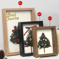LINYI PHOTO FRAME 林益相框 手工圣诞树diy相框摆台立体中空摆件圣诞节创意礼物装饰画框挂墙