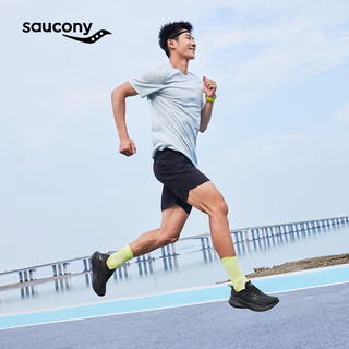 Saucony索康尼率途稳定支撑跑鞋男24年男跑步鞋透气运动鞋男MARSHAL 黑4 44.5