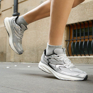 361度男鞋运动鞋【飚速CLASSIC】透气缓震耐磨跑步鞋体测训练鞋 光子灰/银白色 42