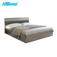 HiBoss 现代高箱床箱体公寓床框架结构气压高箱床 1.8米双人高箱床