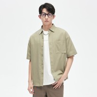 GXG 24夏季时尚百搭男士翻领短袖休闲衬衫