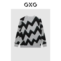 GXG 绿意系列条纹低领毛衫