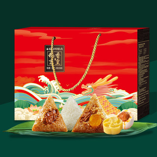 稻香村糕点稻香京皇粽子礼盒装素粽甜粽咸鸭蛋组合端午节