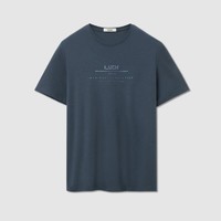 Hieiika 海一家 简约透气短T2024年夏季字母图案经典圆领男士短袖T恤