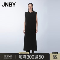 江南布衣（JNBY）24夏连衣裙棉质宽松无袖5O5G13850 001/本黑 L