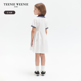 Teenie Weenie Kids小熊童装24夏季女童户外风柔软凉感连衣裙 象牙白 130cm