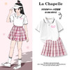 LA CHAPELLE MINI La Chapelle 女童Polo衫短袖+JK裙