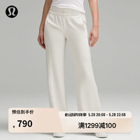 lululemon丨Softstreme™ 女士罗纹中腰长裤 30" LW5FKSA 米白色 XS