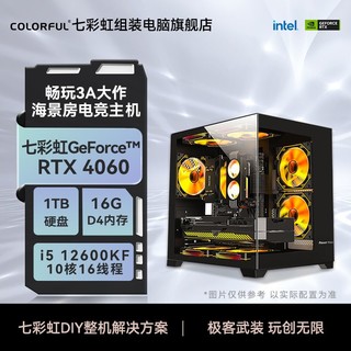 COLORFUL 七彩虹 RTX4060主机i5 12400F电竞游戏台式电脑主机吃鸡diy组装机