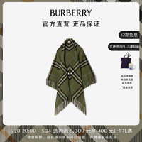 博柏利（BURBERRY）女装 格纹羊毛斗篷80759331