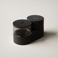 它乐鱼缸自动喂食器WiFi智能远程投食小型喂鱼定时定量防潮投喂器 黑色