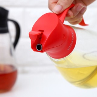 乐扣乐扣（LOCK&LOCK） 自动开合防漏玻璃油壶调料瓶酱油醋瓶油瓶厨房用品控油喷油 CKO101RED红色