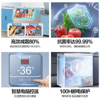 Ronshen 容声 205L单温家用商用大容量囤货一级能效冷冻冷藏冷柜冰柜官方