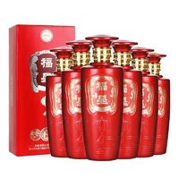 金六福福星酒名匠50.8度500ml*6瓶固液法白酒配制酒整箱带手提袋