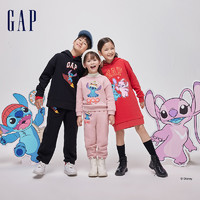 Gap 盖璞 男女童2024春季卡通印花抓绒连帽卫衣870728（拍2件）