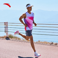 ANTA 安踏 男子速干跑步短裤两件套夏季新款高弹梭织马拉松训练运动裤子