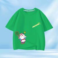 哆啦A梦 速干运动短袖T恤男女童夏季薄款衣服儿童装上衣
