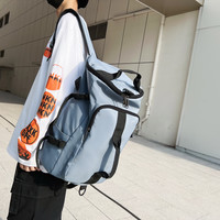 蒂梵森旅行包男大容量双肩包干湿分离运动背包手提单肩书包男斜挎包 蓝色