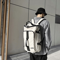 蒂梵森旅行包男大容量双肩包干湿分离运动背包手提单肩书包男斜挎包 白色