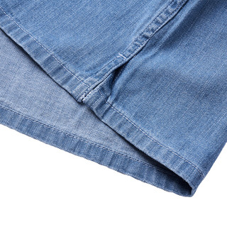 Levi's李维斯24夏季男士牛仔短袖衬衫复古简约时尚 亮蓝色 S
