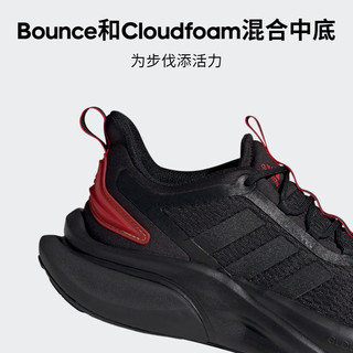 adidas AlphaBounce +休闲舒适跑步鞋男子阿迪达斯轻运动 黑色/红色 47 47(290mm)